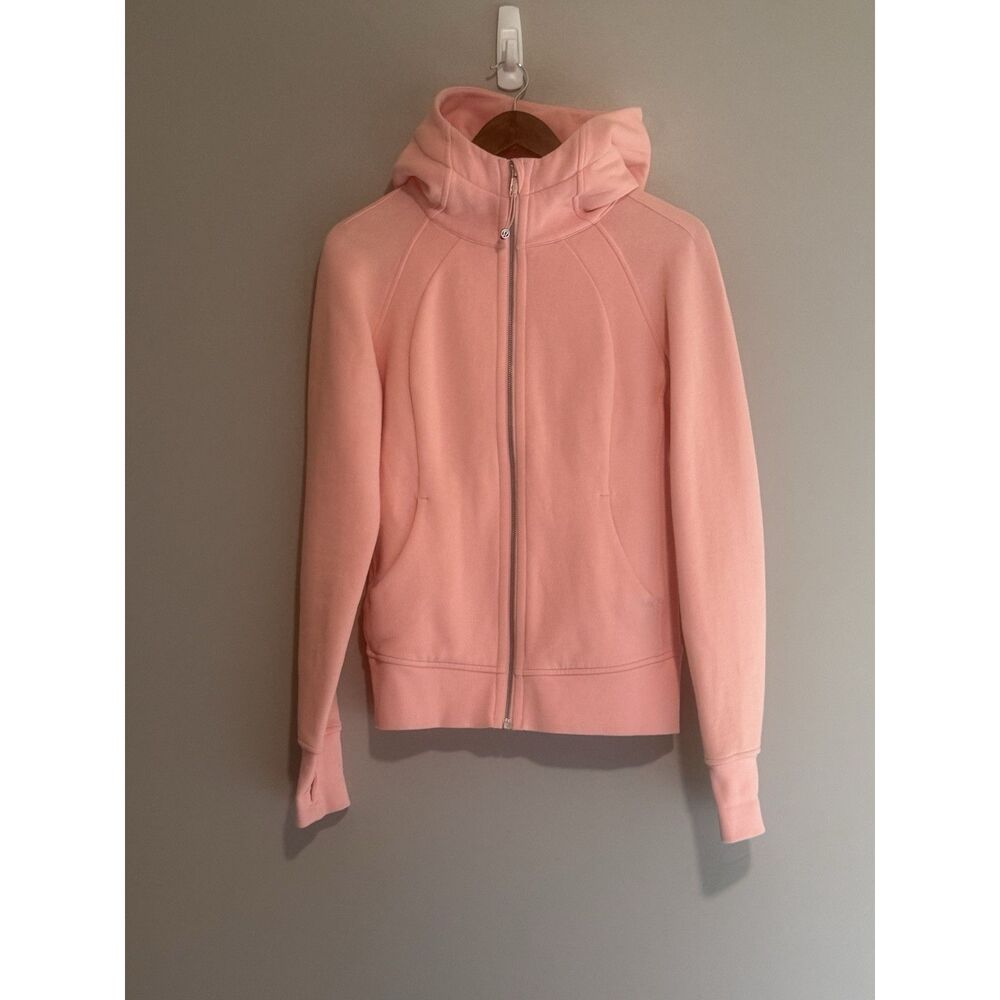 Lululemon Scuba Full Zip Hoodie Jacket Strawberry Milkshake Athletic Thumbhole 6 - Picture 7 of 16